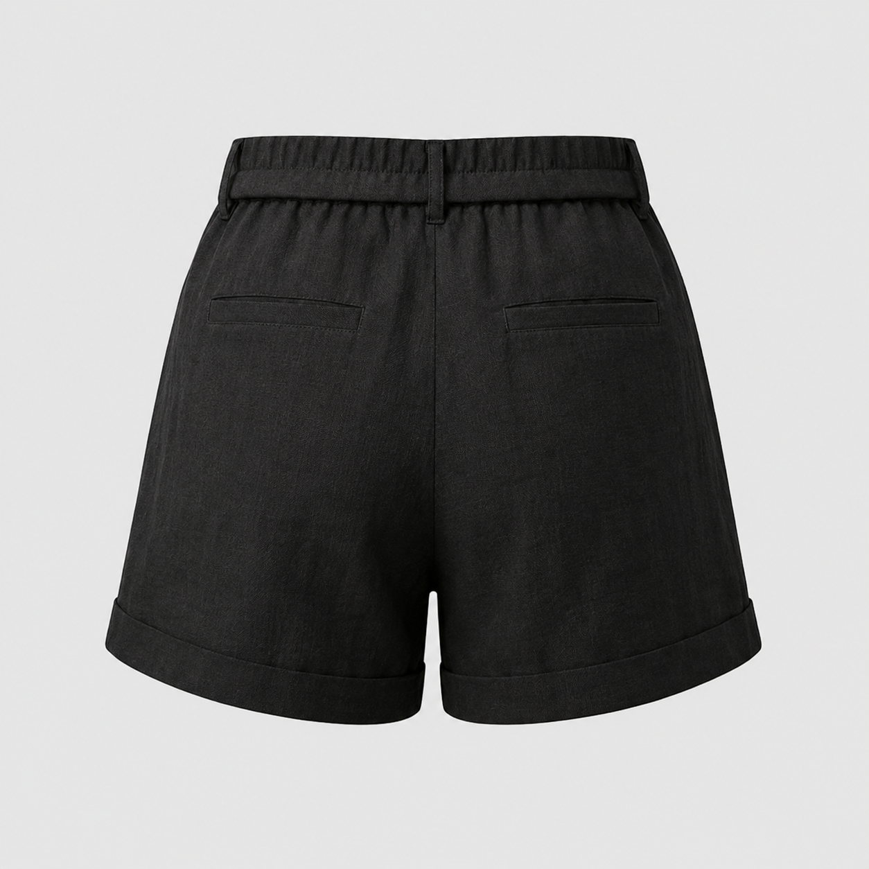 Lässiges Leinen-Sommer-Set - Schwarz