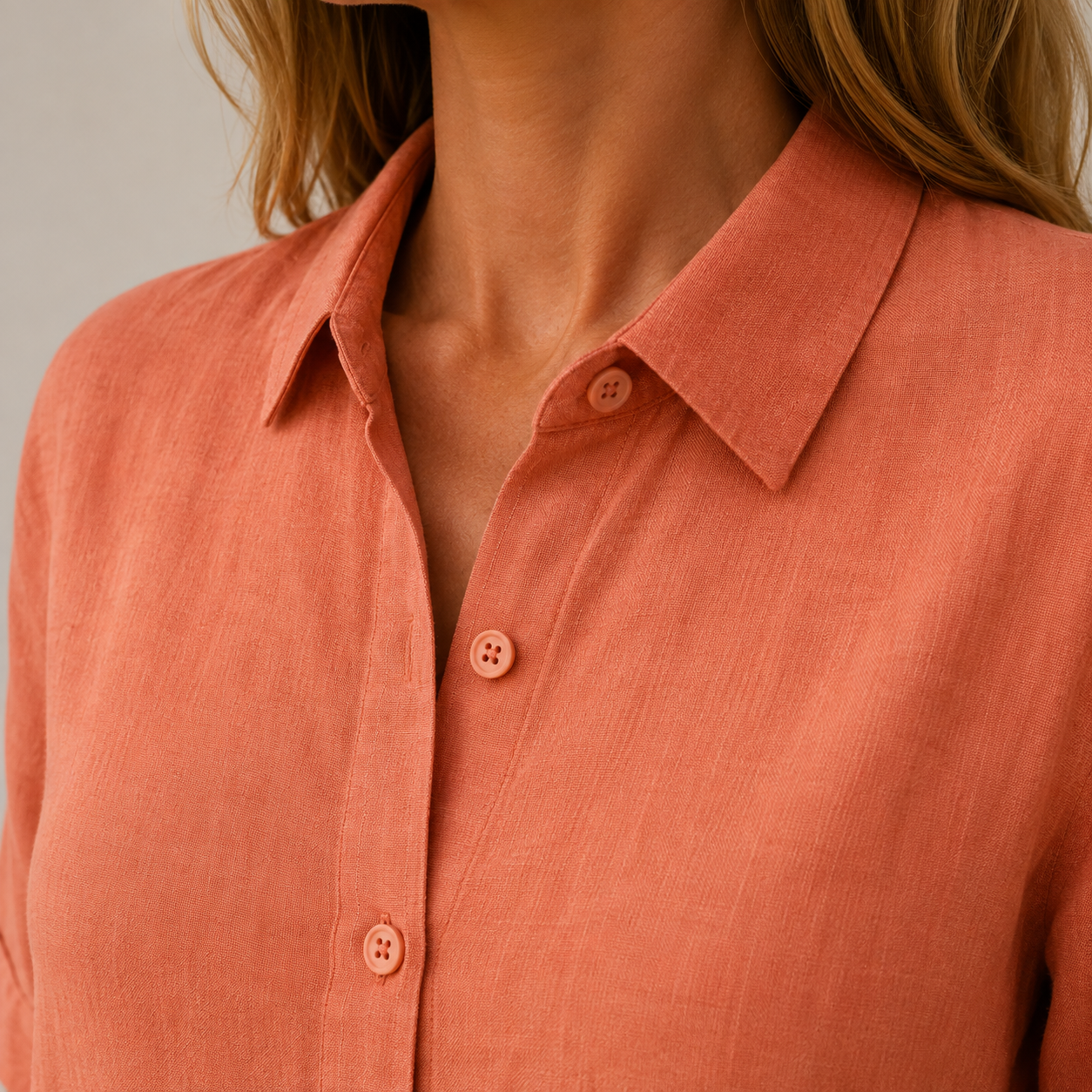 Lässiges Leinen-Sommer-Set - Orange