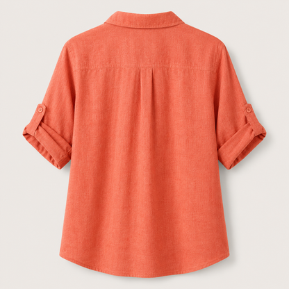 Lässiges Leinen-Sommer-Set - Orange