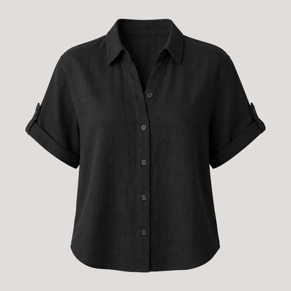 Lässiges Leinen-Sommer-Set - Schwarz