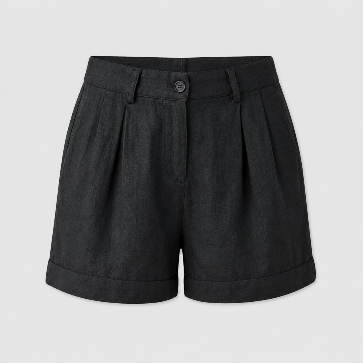 Lässiges Leinen-Sommer-Set - Schwarz